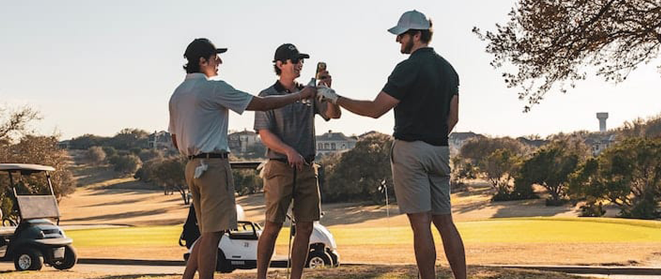 drinking on golf course