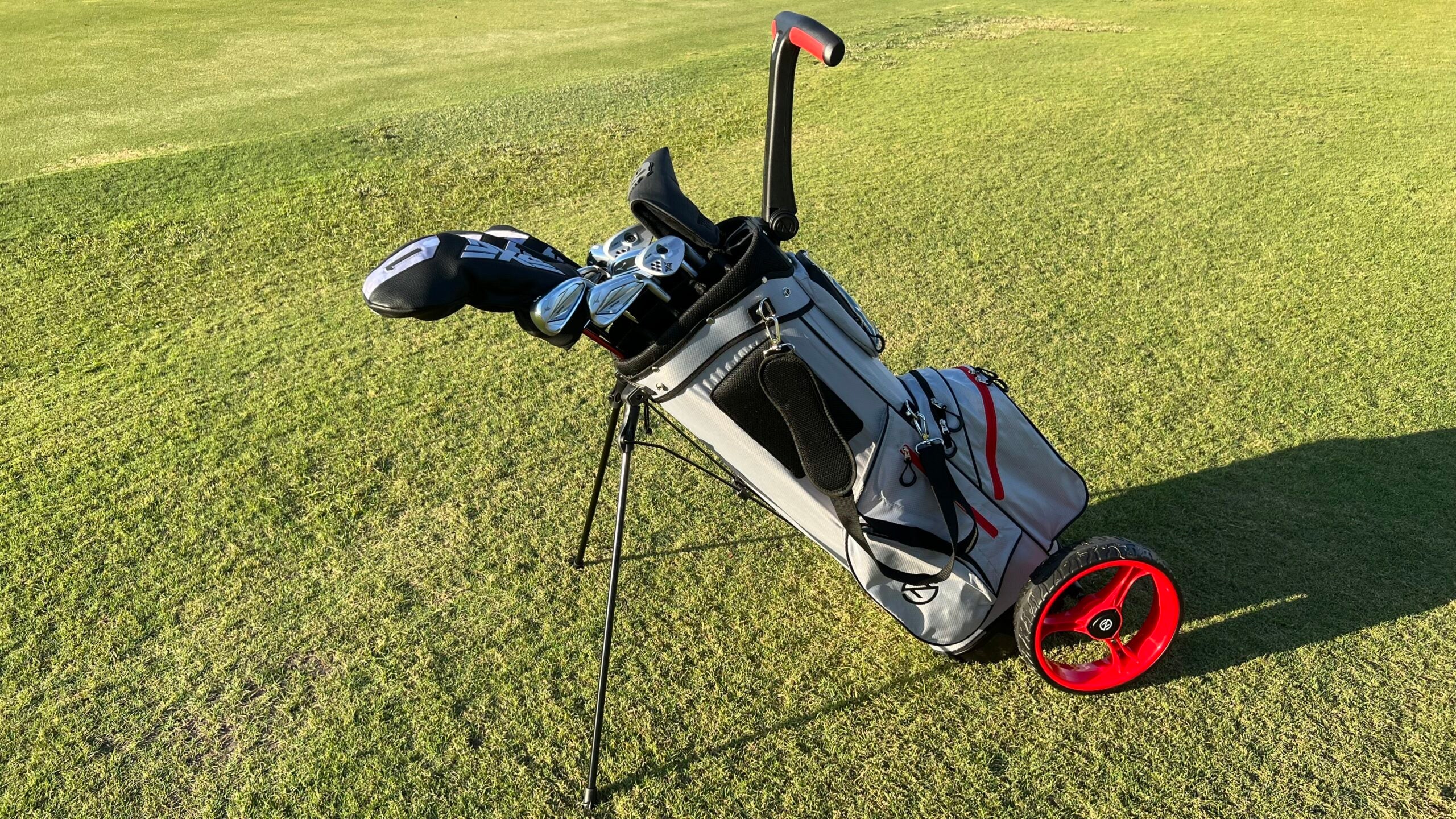 Clubs in a golf bag
